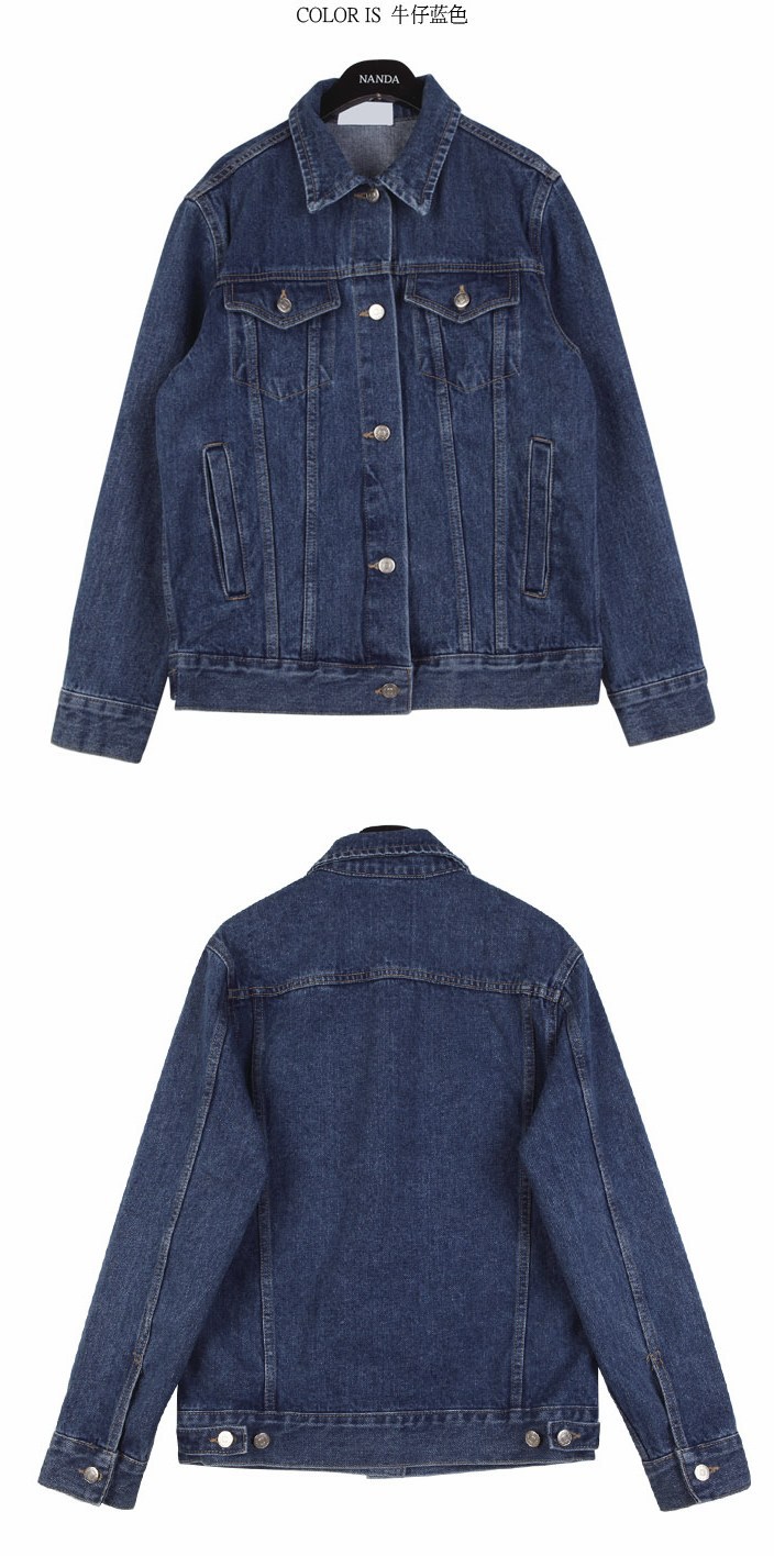 韩国出口东大门原单复古经典简约百搭水洗牛仔服外套27-c211图片_32
