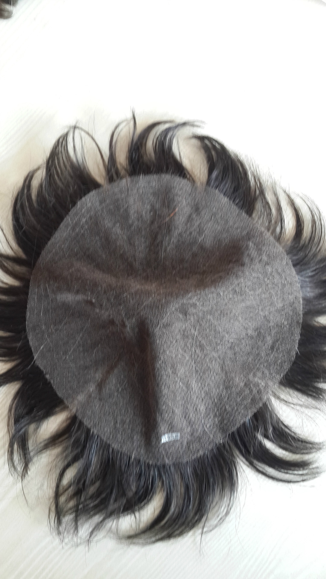 厂家直销高品质男士发块 黑色真人发发块