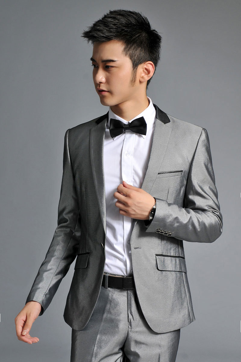 韩版男士商务西服套装礼服结婚晚宴