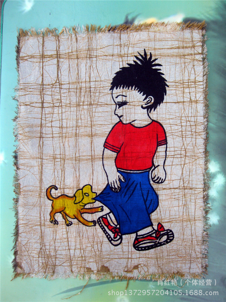 贵州苗族蜡染画纯手工布艺画安顺特产供应蜡染小画1