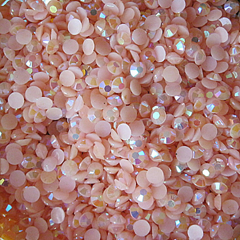 diy手工配件平底钻手机贴钻塑脂钻 2色厂家直销七彩钻