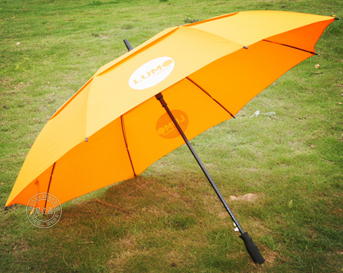 【爆款】深圳双层高尔夫伞 大型直杆纤维广告伞 防紫外线遮阳伞