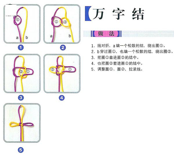 万字结的打法教程图解图片