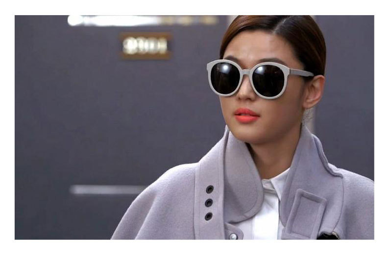 来自星星千颂伊v字镶嵌墨镜 潮流男女太阳镜明星同款眼镜