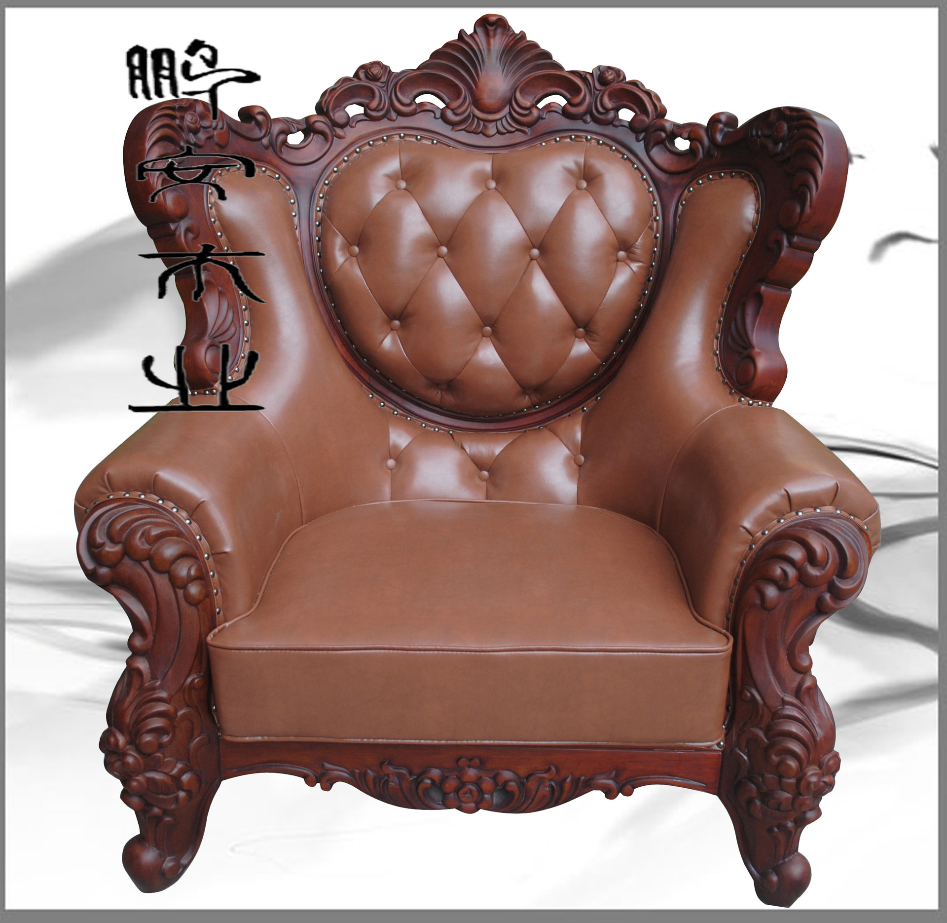 棕色红木欧式沙发福州定制红木家具诚招加盟欧式家具