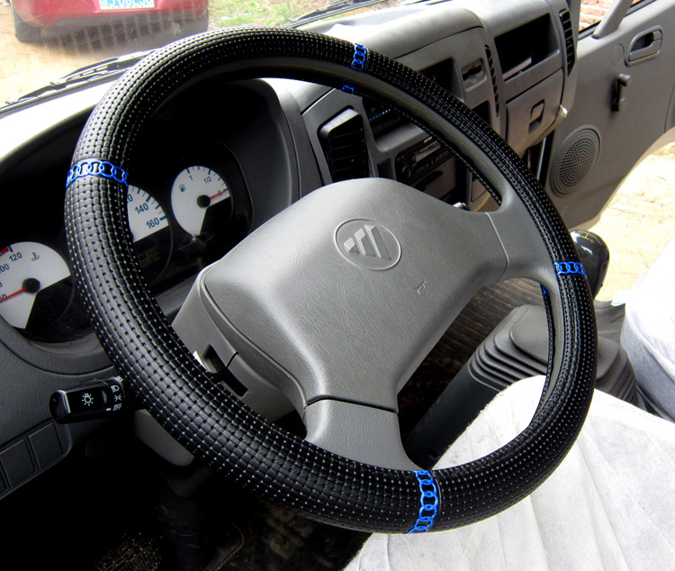加厚编织皮革大巴车中巴车卡车货车方向盘套50cm更高品质