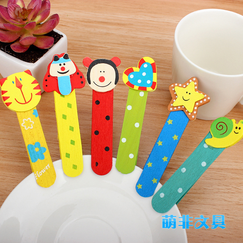 木质书签 可爱创意木制文具批发 儿童小礼物礼品 学生奖品