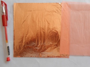 供应仿金箔 古铜箔 红纸古铜箔