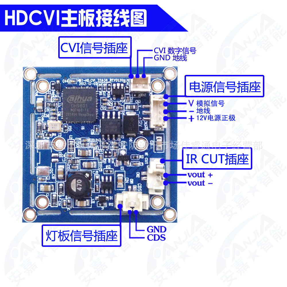 摄像头线路板接线图解图片