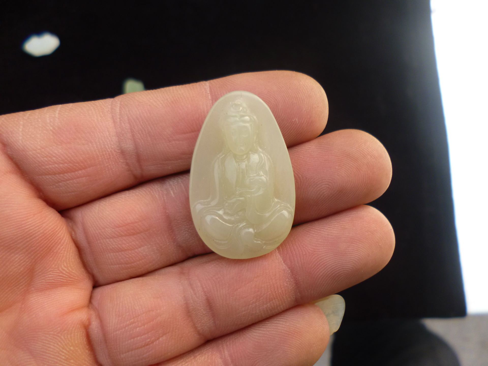 玉器批发和田玉昆仑玉青白玉观音佛挂件吊坠a9999