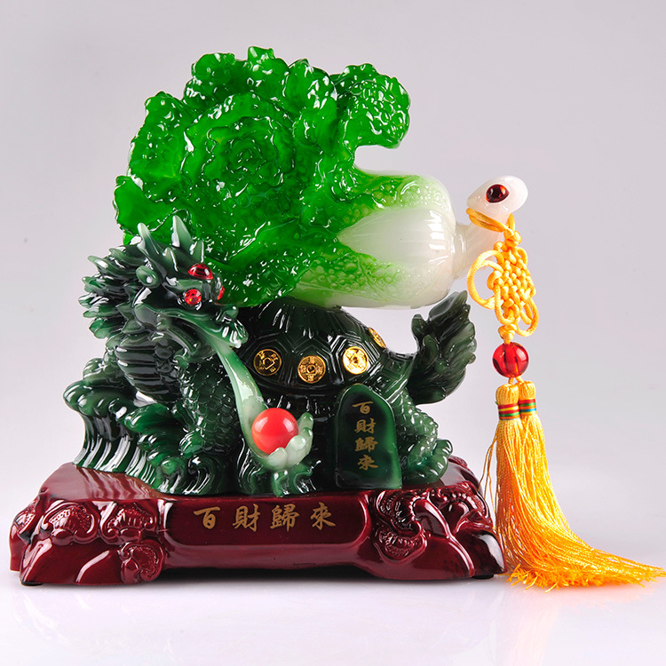 百财归来 招财白菜树脂摆件 创意实用树脂工艺品 家居装饰品礼品