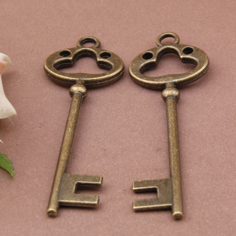 雅亿仿古diy饰品配件古青铜钥匙锌合金配件批发(25个每包)j260