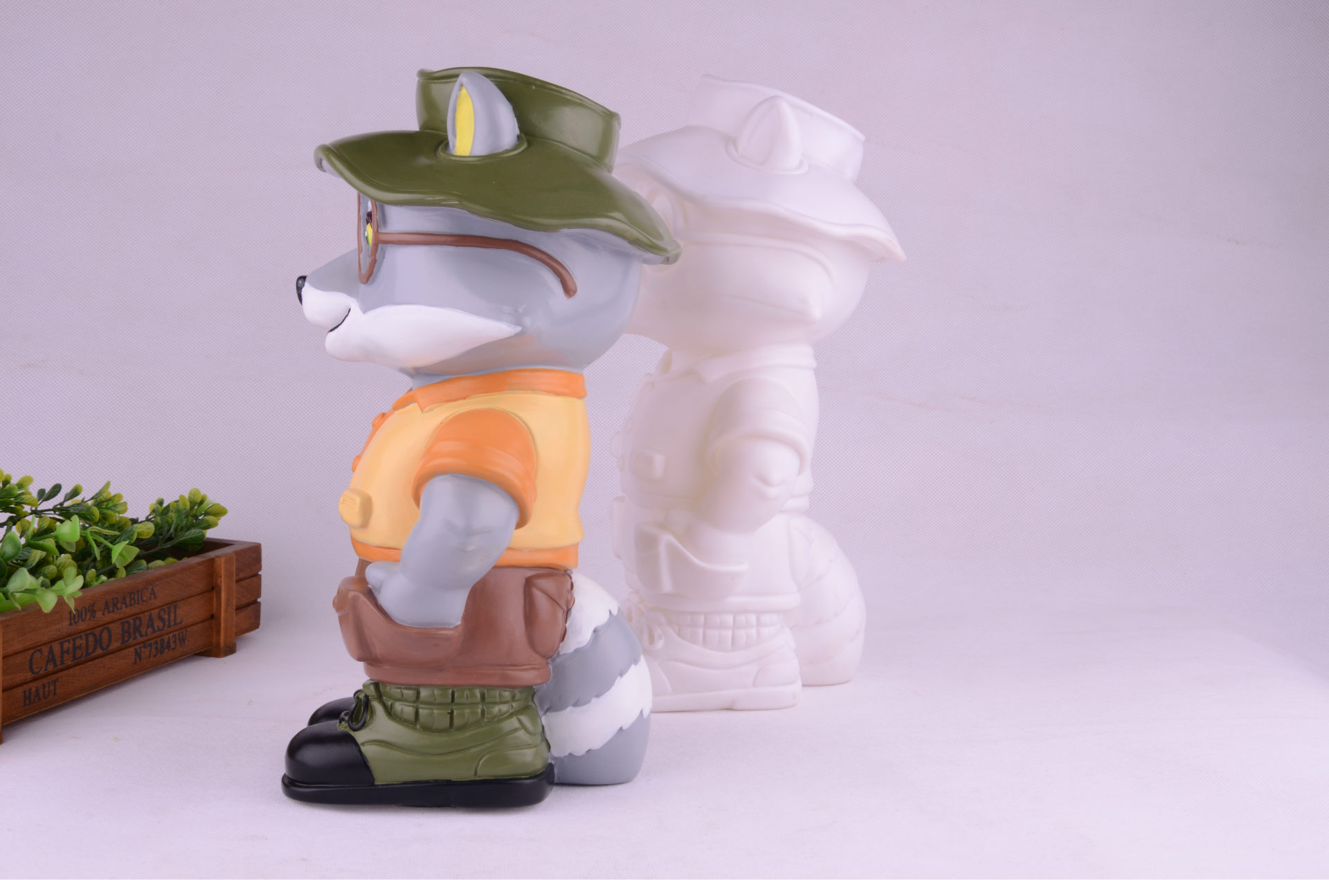 涂鸦玩具 卡通搪胶彩绘 2#狼涂鸦玩具 儿童涂鸦玩具 戴眼镜图片_8