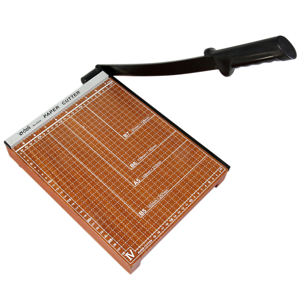 得力8004 木质切纸刀 得力切纸刀