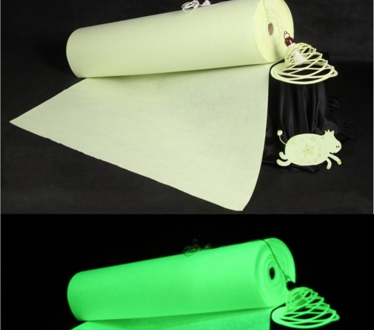 8cm荧光布 化纤发光布 纯棉蓄光布 夜光布面料 自发光