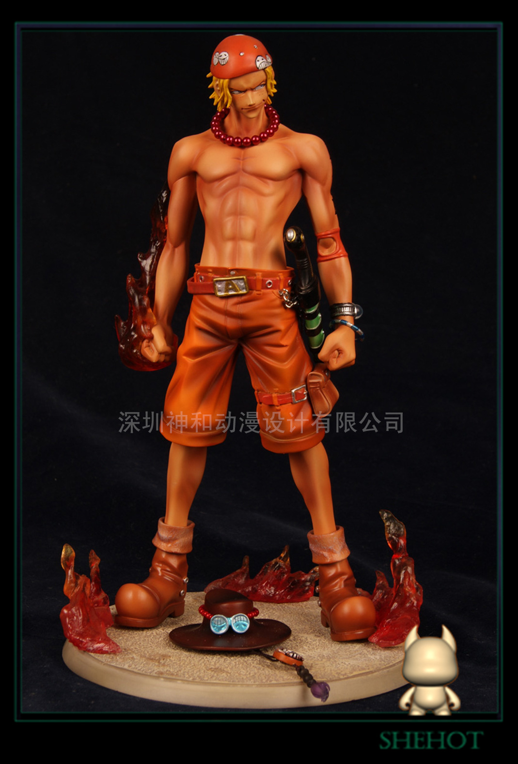 神和动漫:gk手办高品质树脂模型 1/6asce橙色头斤(艾斯)