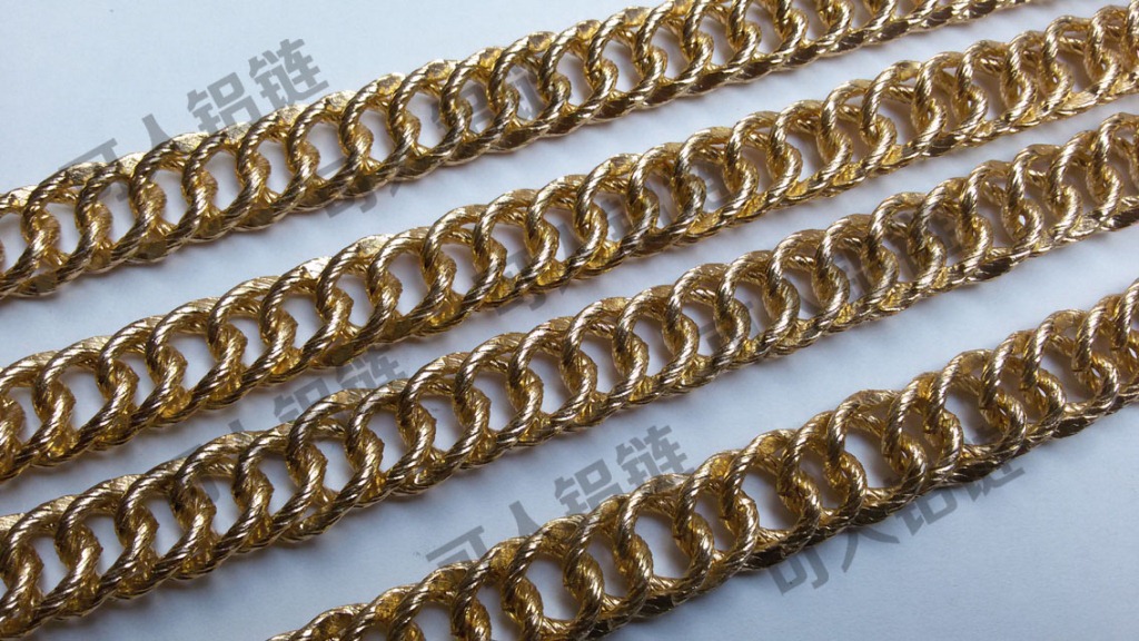 金属链条 批花铝链 磨链 冲弯网纹饰链 箱包服装链条