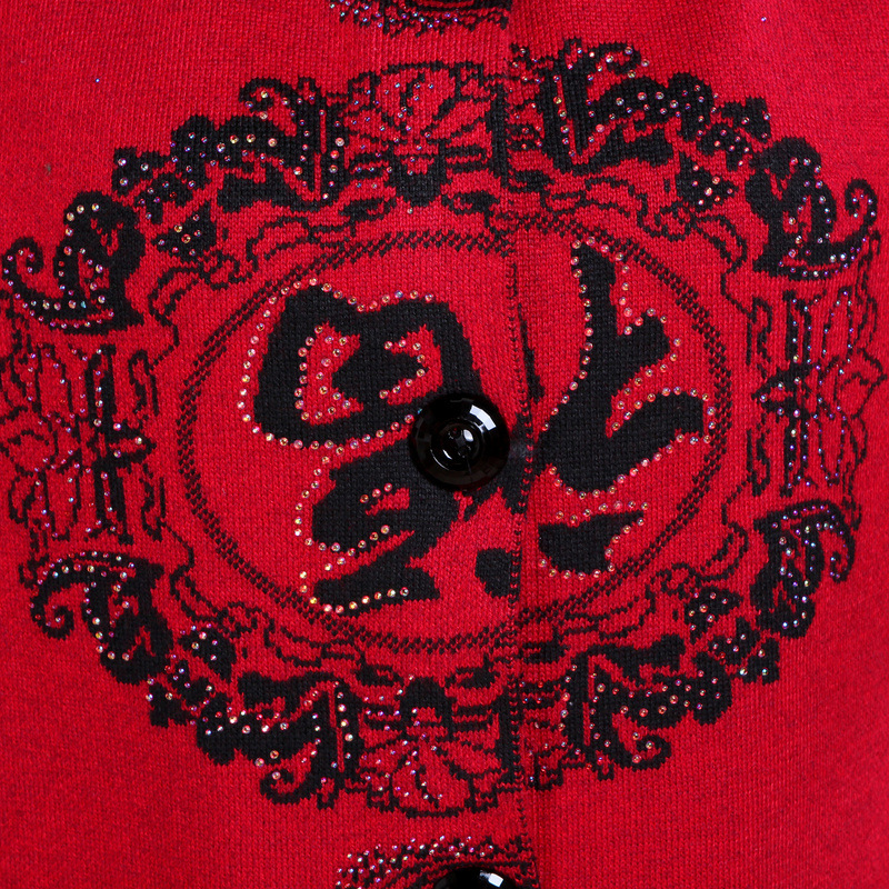 2014年新款中老年毛衣 时尚妈妈装 大码女装 "福"字宽松针织衫