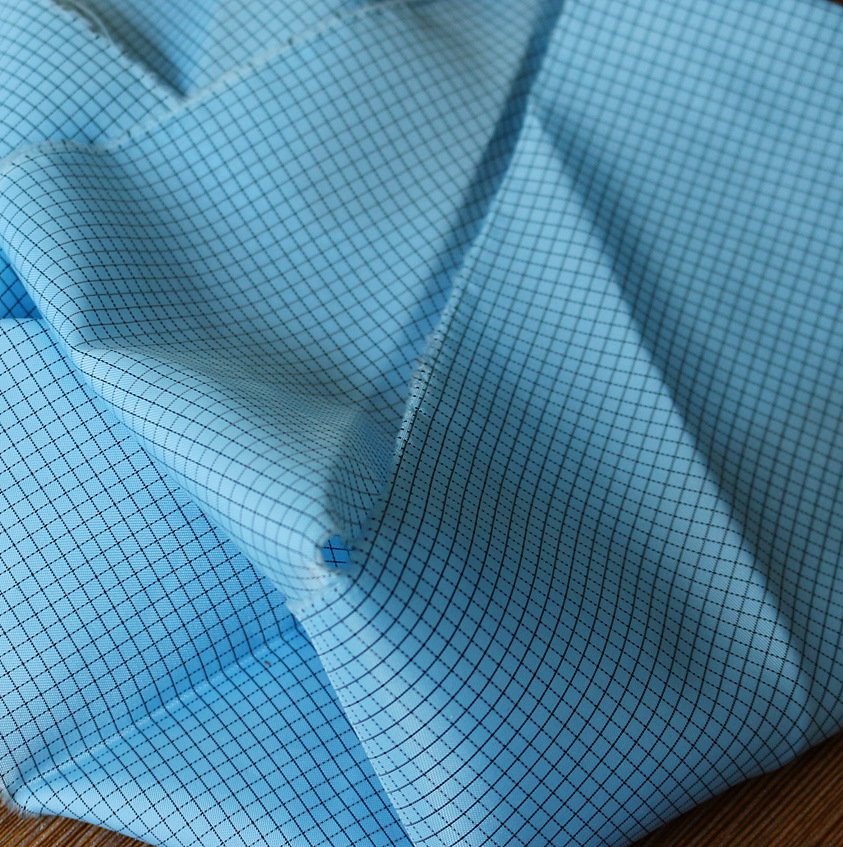 25cm格子防静电布料,摩擦电阻 150v的防静电面料