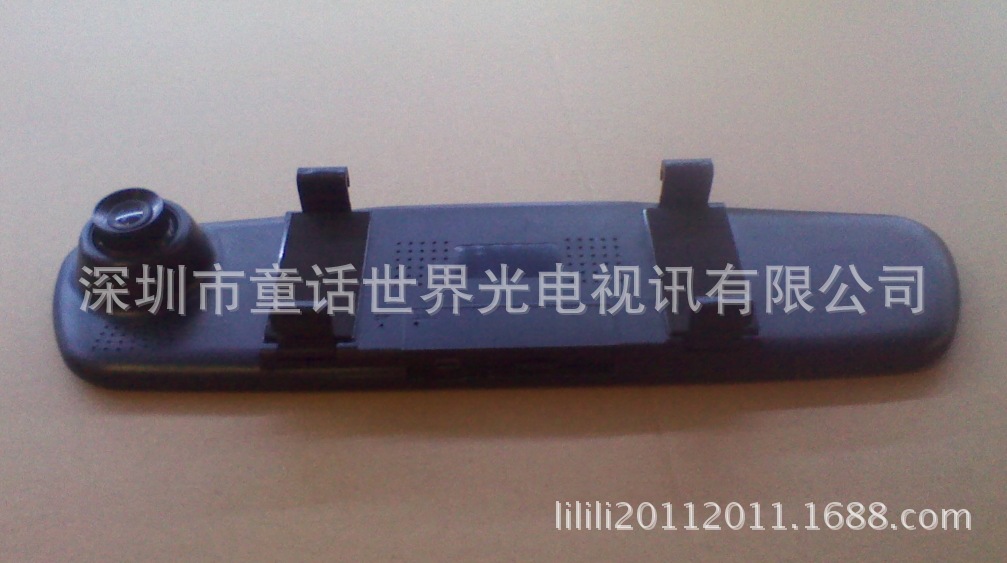 【新款按键屏后视镜倒车录像机DVR汽车载行