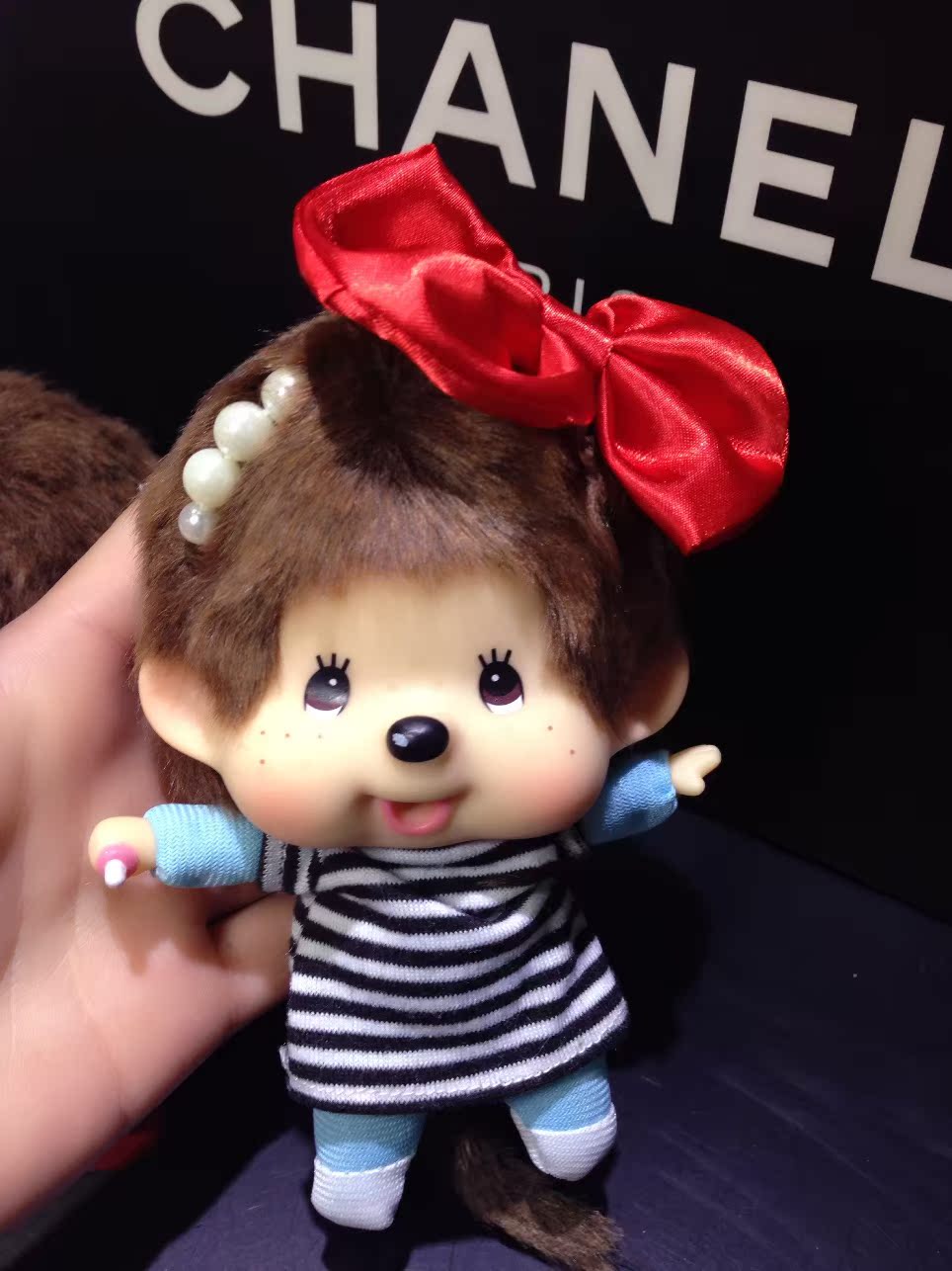 可爱蝴蝶结蒙奇奇diy可贴钻 汽车挂件/钥匙扣/包包扣 潮品必备