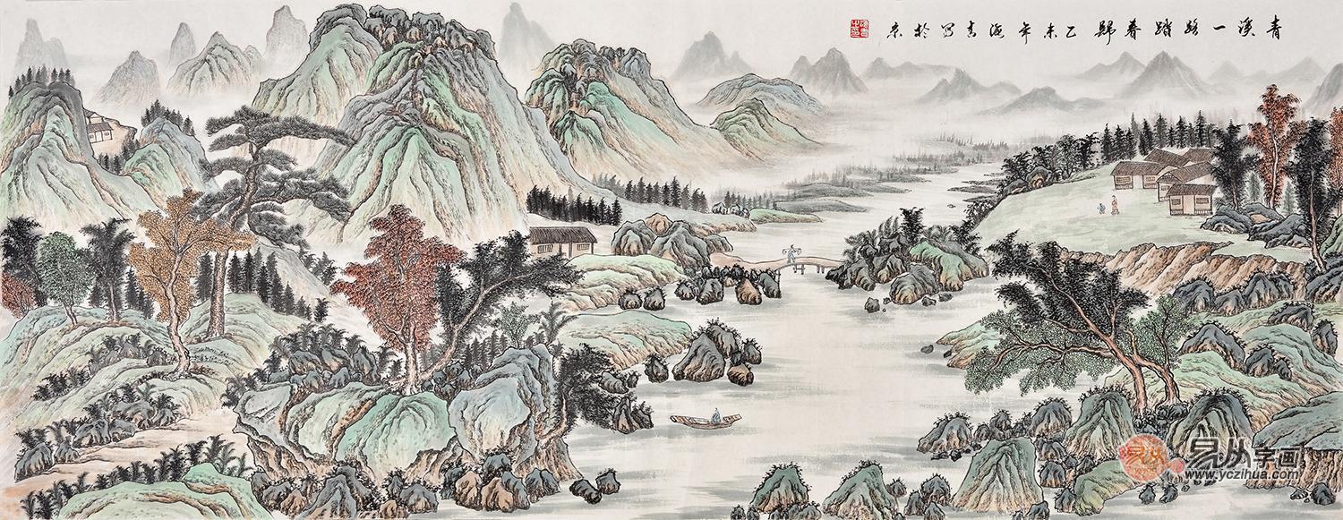 著名画家刘海青山水画作品《大壑随阶转》作品来源:易从字画
