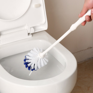 简约圆形马桶刷 卫生间马桶去污清洁刷 长柄塑料卫浴刷子 115g