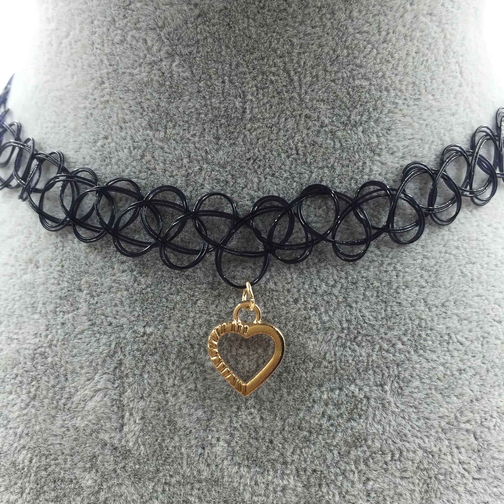日本原宿弹性鱼线纹身项链 四叶草幸运项链 tattoo choker