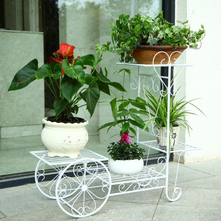 铁艺花架落地式 多层阳台花架 客厅户外庭院室外花盆架 可订制