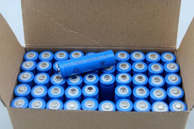 14500充电锂电池5号aa 1200毫安3.7v 强光电筒专用