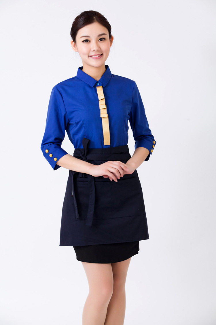 酒店工作服夏装女餐厅饭店火锅店服务员工作服短袖餐饮服务员服装