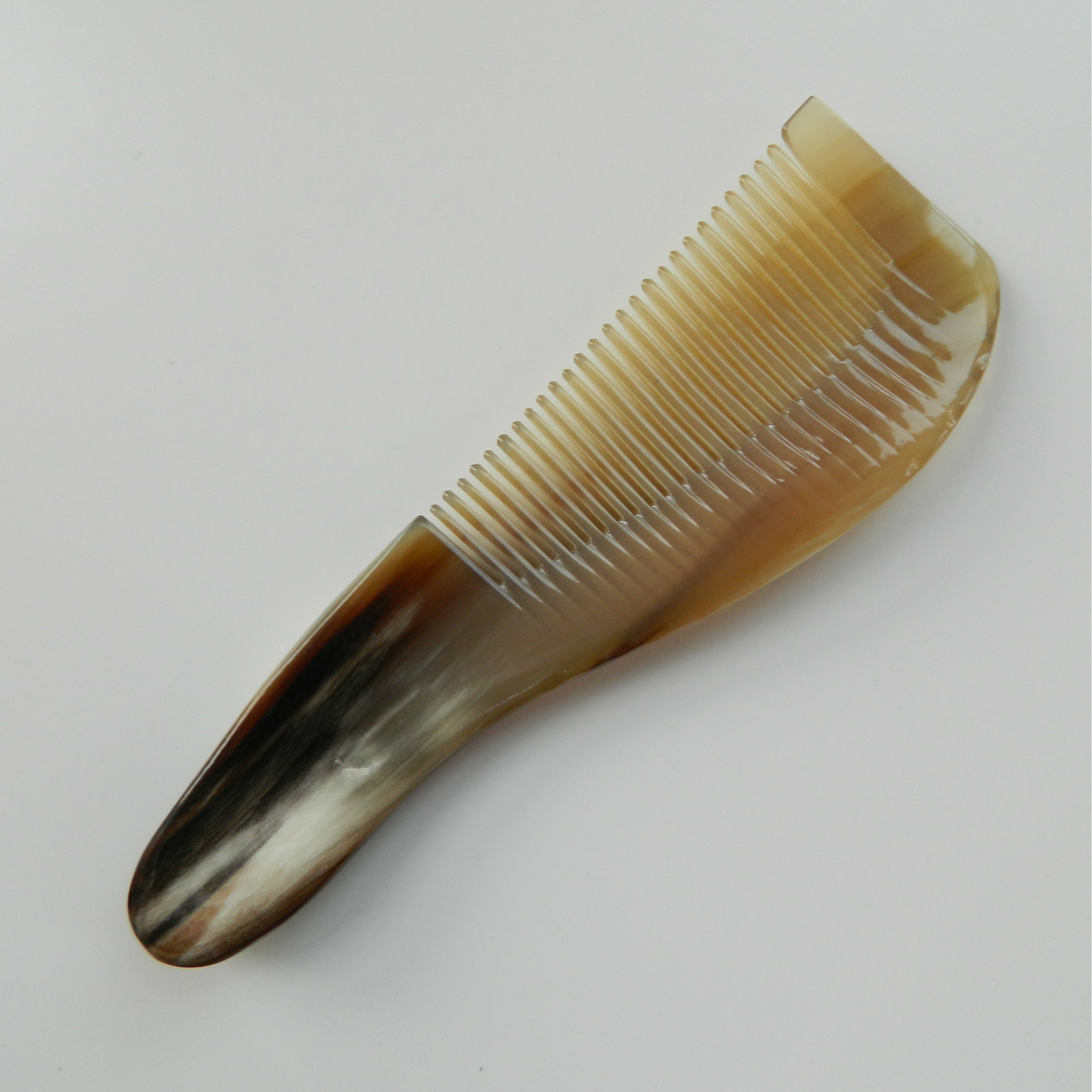 厂家批发牛角梳黄牦水加厚精品18-19厘米宽细齿防静电美发礼热销