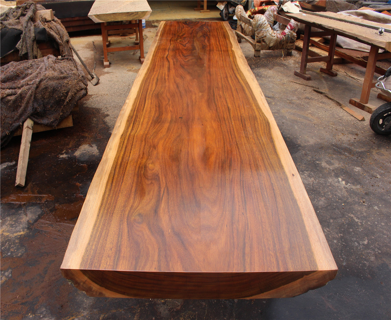 【火树林】非洲奥坎花梨实木大板 实木办公台 原木红木实木家具