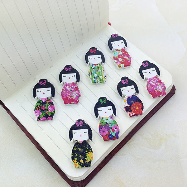 高档小人木头彩绘两眼纽扣 特色民族服饰女装装饰纽扣扣子