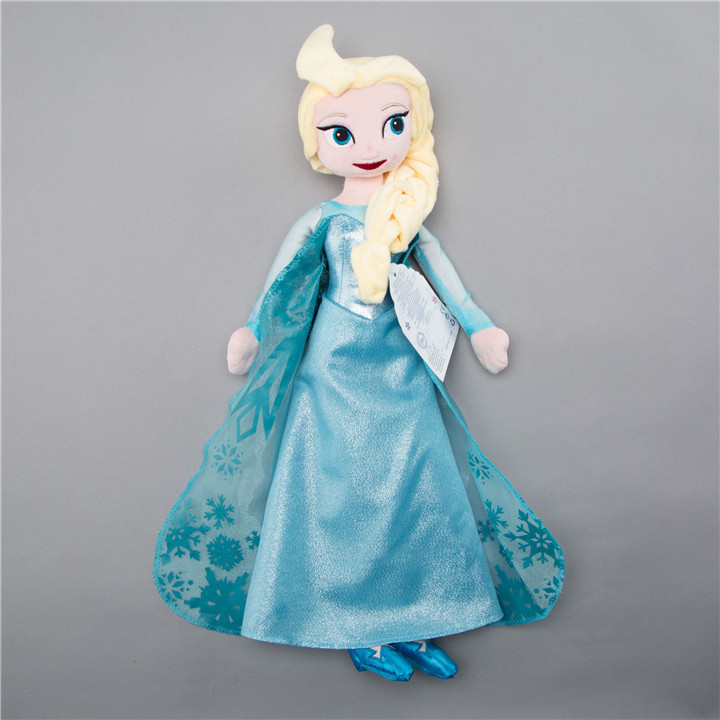 50cm 冰雪奇缘大冒险 艾莎 安娜 毛绒公仔玩具 冰雪公主 厂家直销