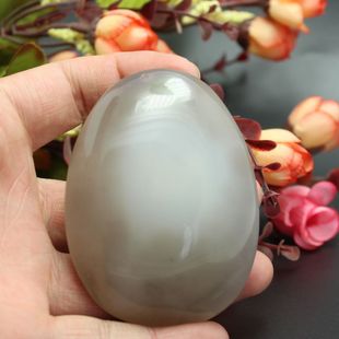 厂家直销 巴西天然玛瑙椭圆形无雕刻手把件 七天无理由退换货3482
