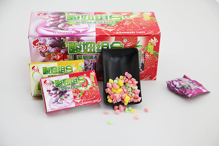 休闲儿童食品批发乐潮酸妞组合果汁软糖果440g盒 包装零食糖果