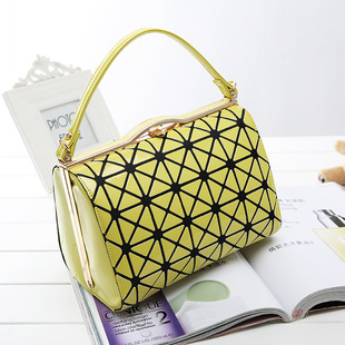 女包新款2015夏季韩版时尚女包三角拼接菱片包单肩斜跨包一件代发