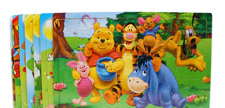 批发120片卡通木质木制儿童 拼图 宝宝早教益智 幼儿 玩具 礼物