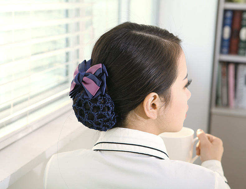 职业头花空姐银行职业头饰中国移动联通营业员工网花发饰批发