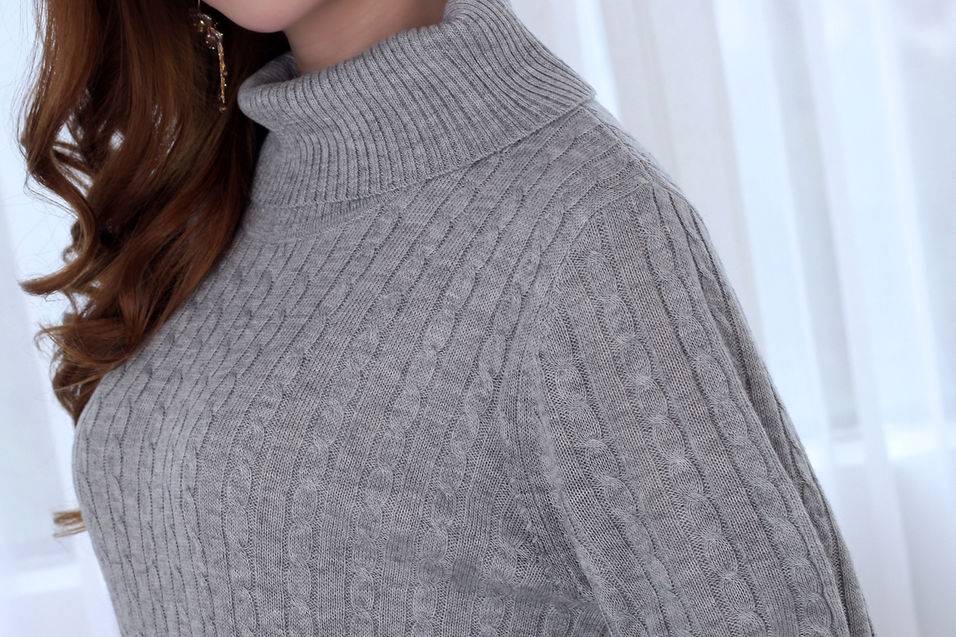 高领套头针织衫_大朗毛子女装 高领套头 来图来样贴牌服装加工