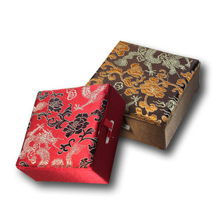 花绸布包装盒批发 饰品包装盒 高档手链盒 丝绸面手链盒