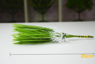 厂家直销秧苗 爆款绿色植物 假韭菜 插花盆栽 仿真花草 家具装饰