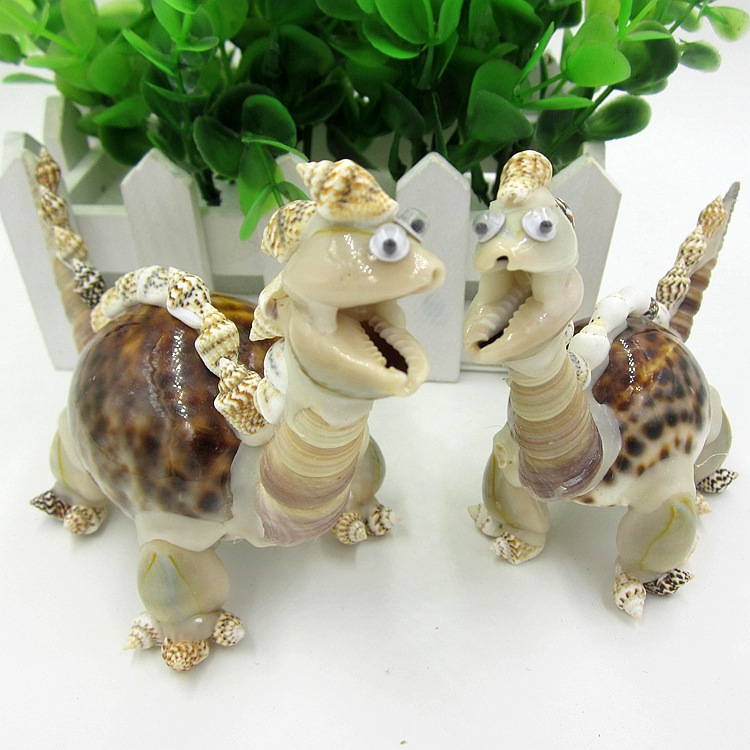 海螺贝壳恐龙摆件创意摆设品小礼品地摊热卖小动物田园风格工艺品