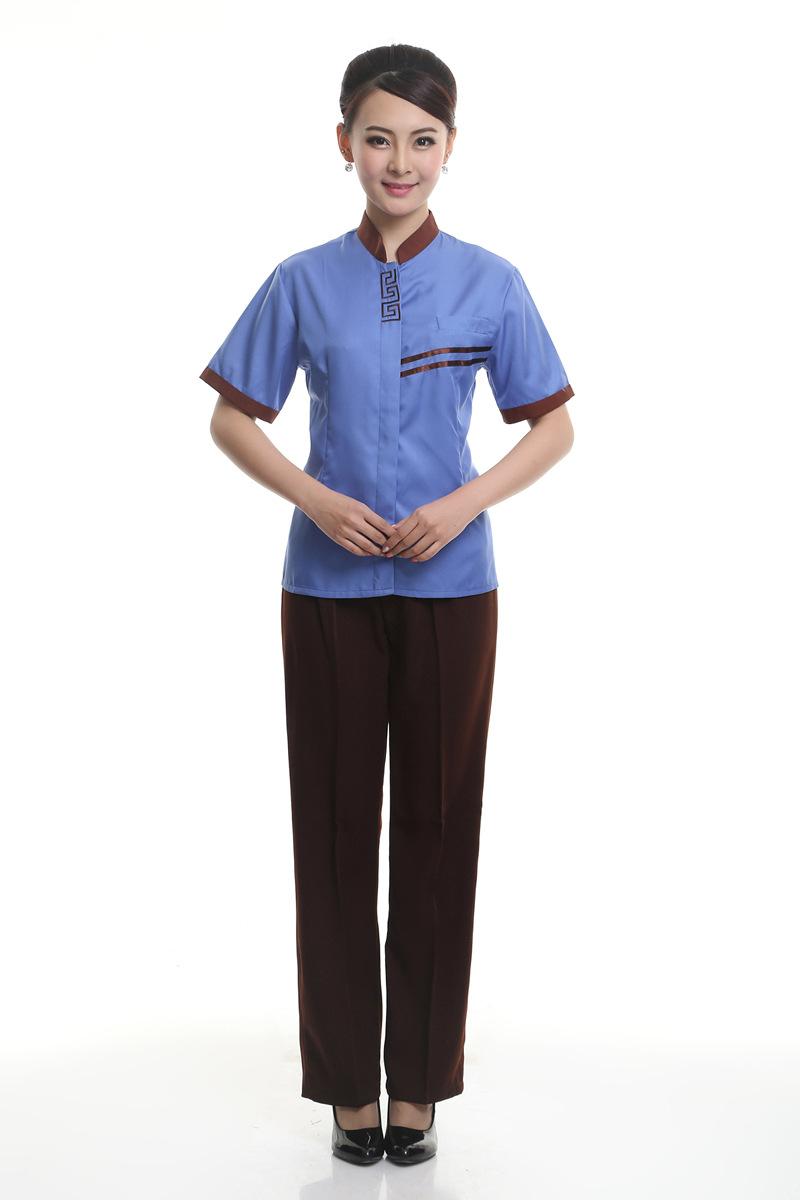 保洁服短袖 酒店工作服夏装女 物业宾馆客房阿姨清洁工保洁员制服