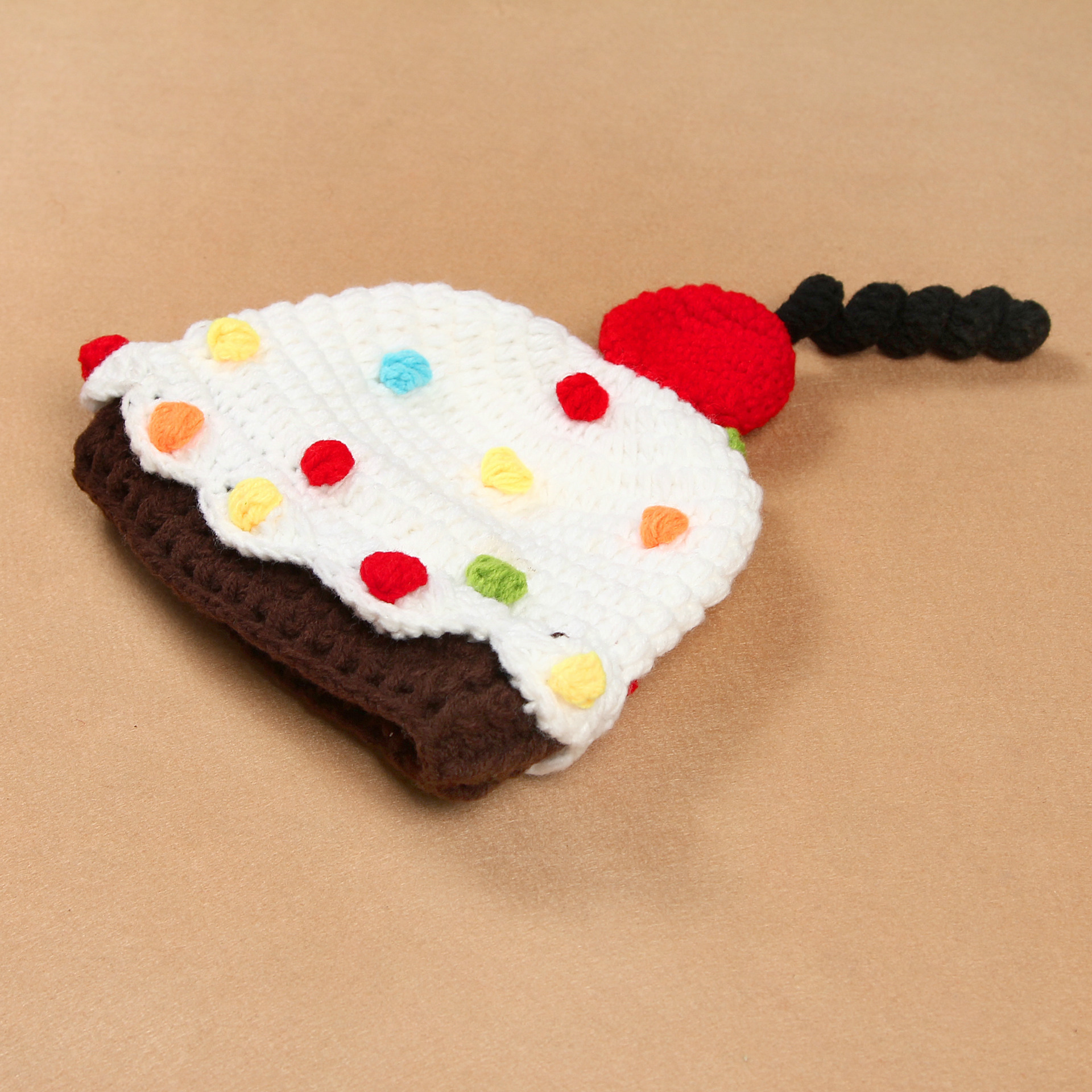 厂家手工编织婴儿毛线帽 宝宝帽子手工宝宝帽 儿童百搭针织帽图片_5