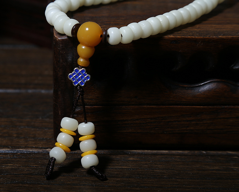 厂家供应 天然白菩提根108颗项链 精品菩提根项饰配饰批发毛衣链