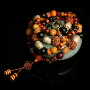 原创精品 正宗天然十八子菩提手链 108颗佛珠手串挂链两用款