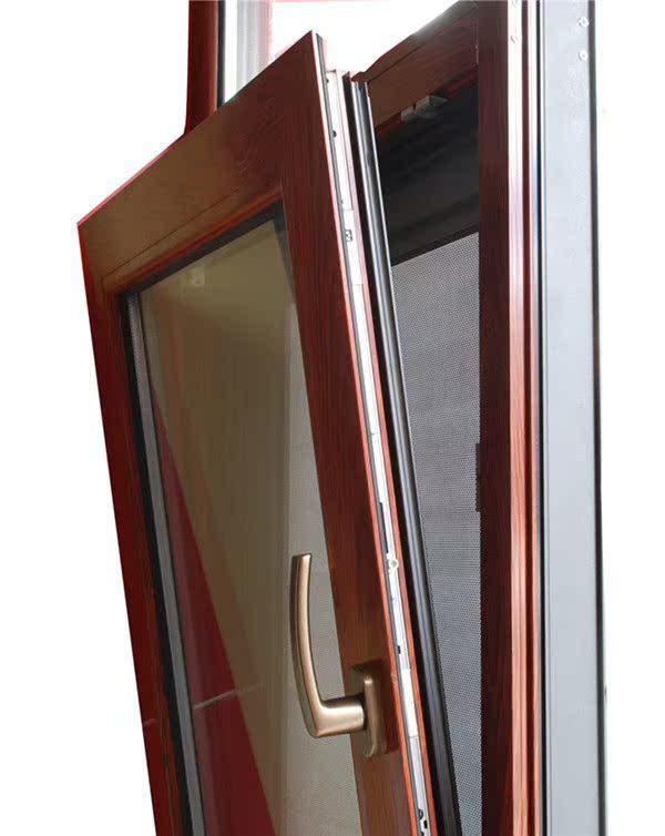 金钢钢断桥铝复合窗 防蚊防盗 隔音隔热中空玻璃纱钢一体平开窗