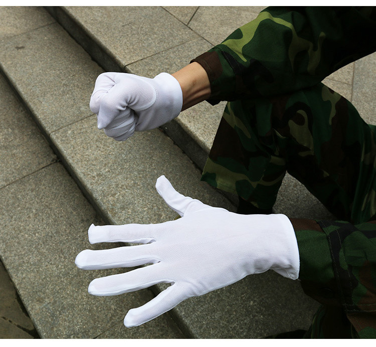 批发男女通用军训礼仪白手套男士劳保工作手套开车手套男式手套图片